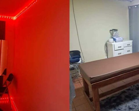 Interior de la boutique con las salas de masajes escondidas.