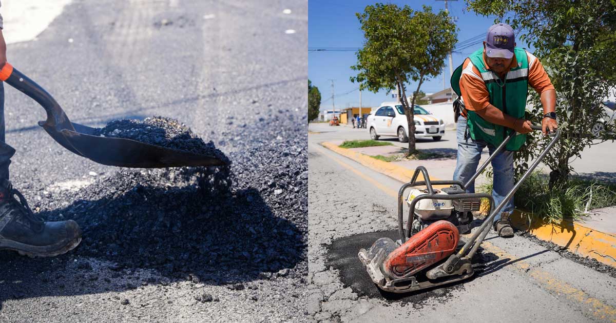 Acciones de bacheo en Ramos Arizpe.