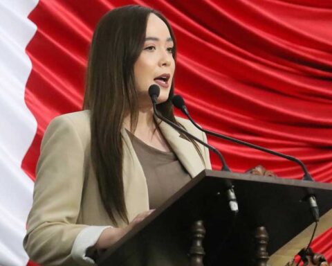 La diputada Blanca Lamas en el Congreso de Coahuila.