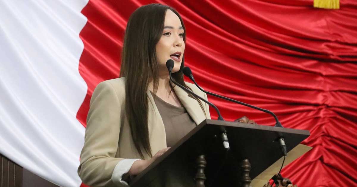 La diputada Blanca Lamas en el Congreso de Coahuila.