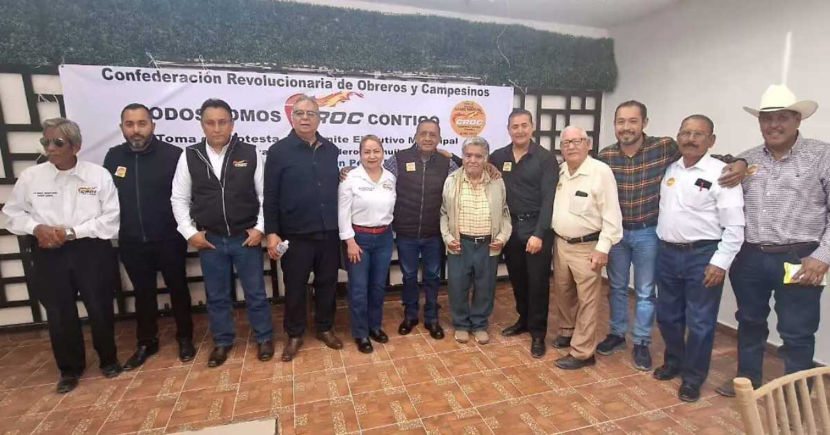 Integrantes del Comité Municipal de la CROC en Francisco I. Madero.