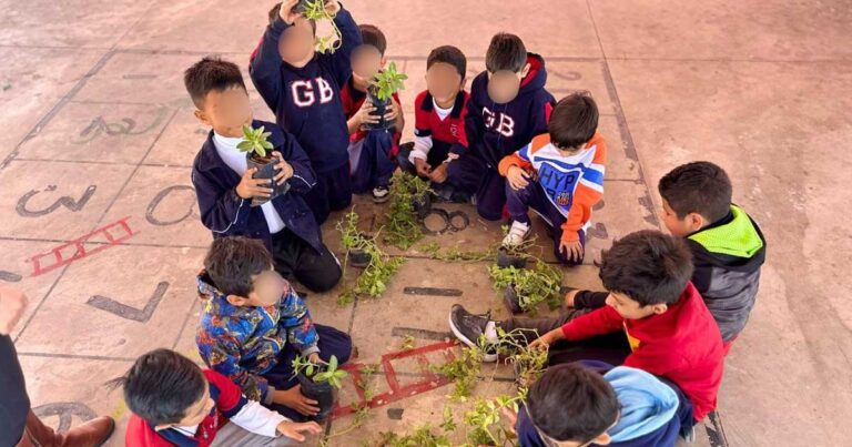 Niños de una escuela primaria.
