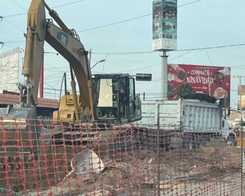 Obra vial en Torreón.
