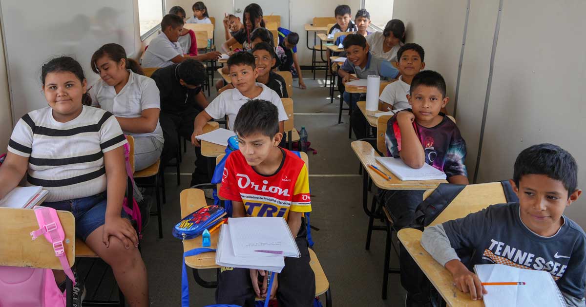 Aula de nueva escuela en Ramos Arizpe.