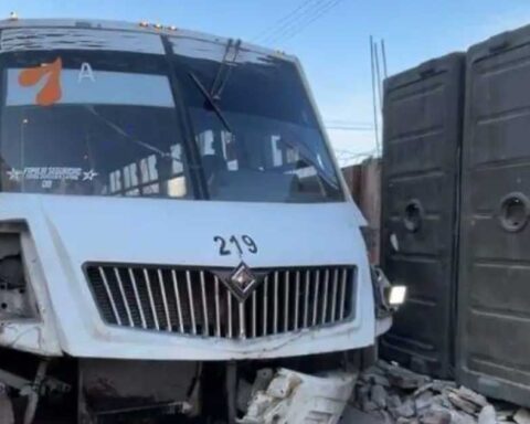 Camión accidentado.