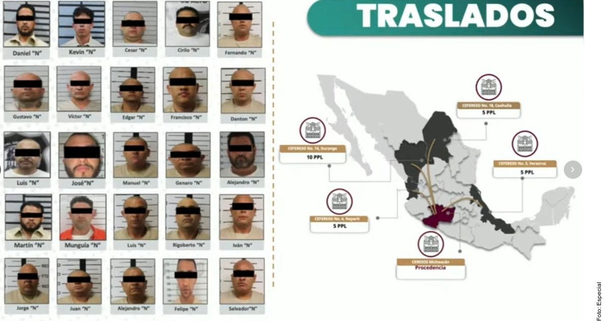 trasladas a reos de Michoacán a Coahuila