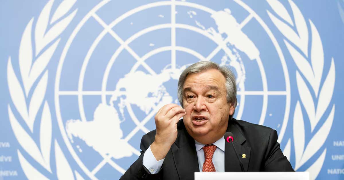 Antonio Guterres, presidente de la ONU.