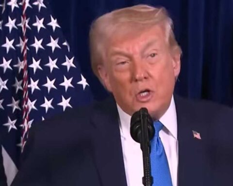 Donald Trump, presidente de Estados Unidos, en conferencia de prensa.