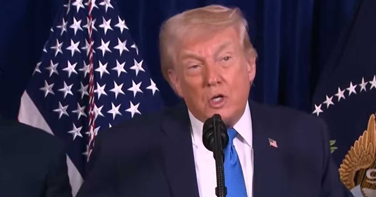 Donald Trump, presidente de Estados Unidos, en conferencia de prensa.
