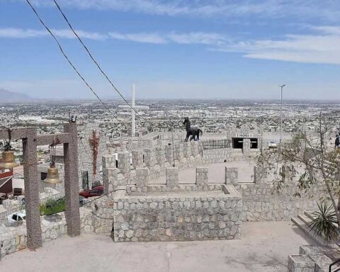 Vista aérea del Santuario en e Cristo de las Noas, en Torreón.