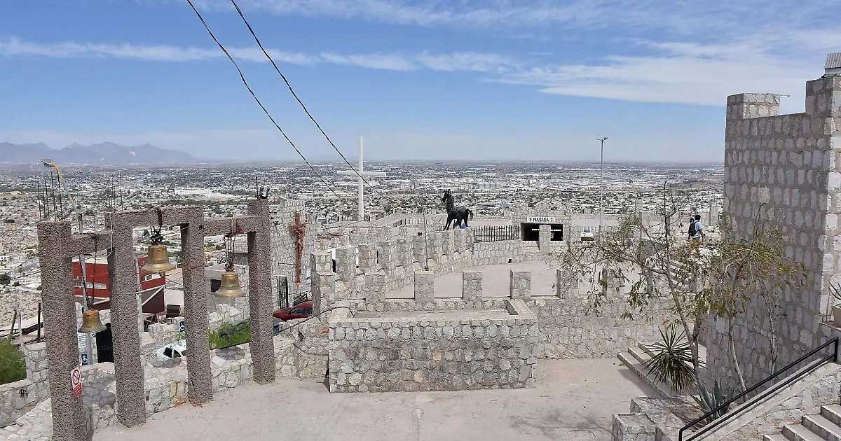 Vista aérea del Santuario en e Cristo de las Noas, en Torreón.