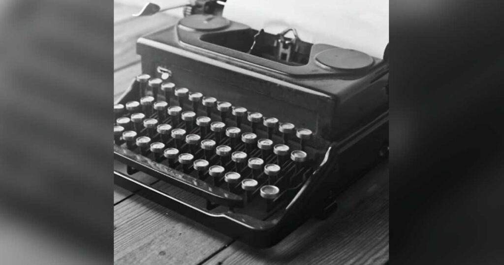 Máquina de escribir.