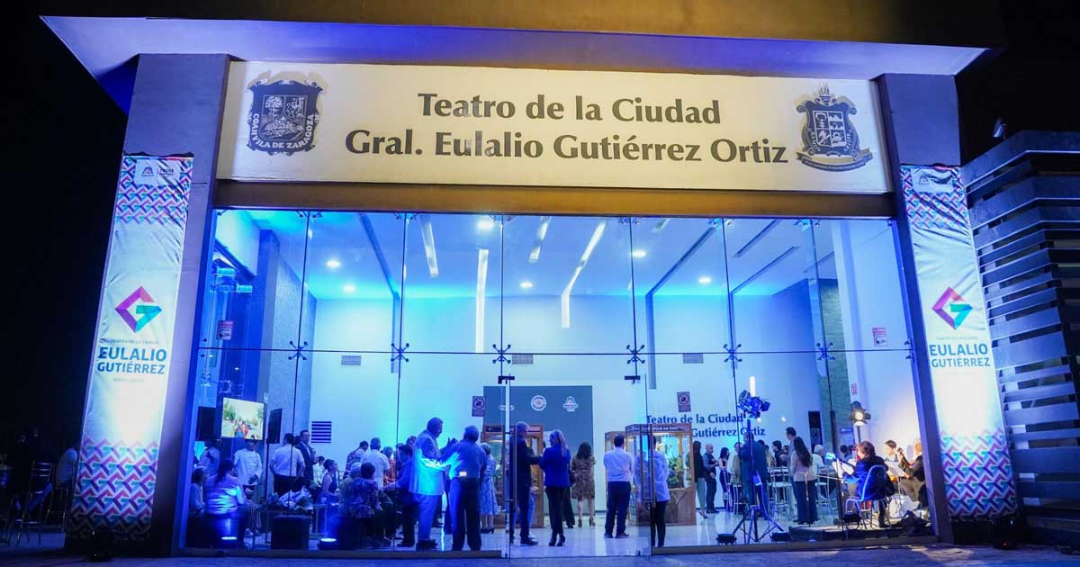 Fachada del Teatro de la Ciudad en Ramos Arizpe.