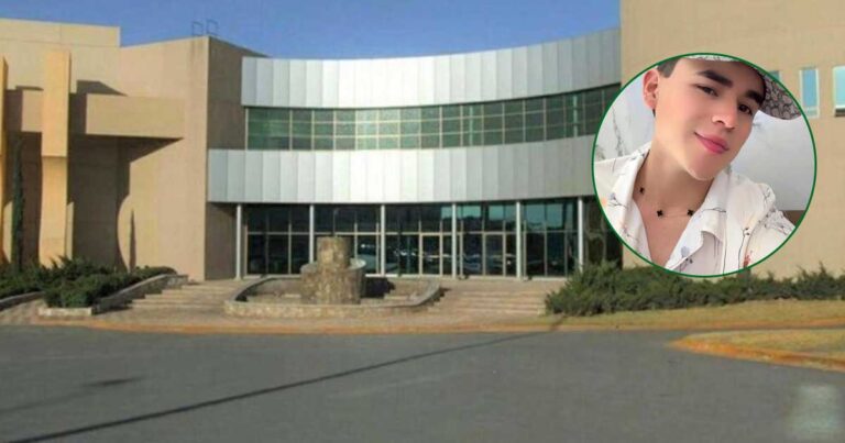 De fondo, la Fiscalía de Coahuila; en pequeño, una selfie de Chris Hernán.