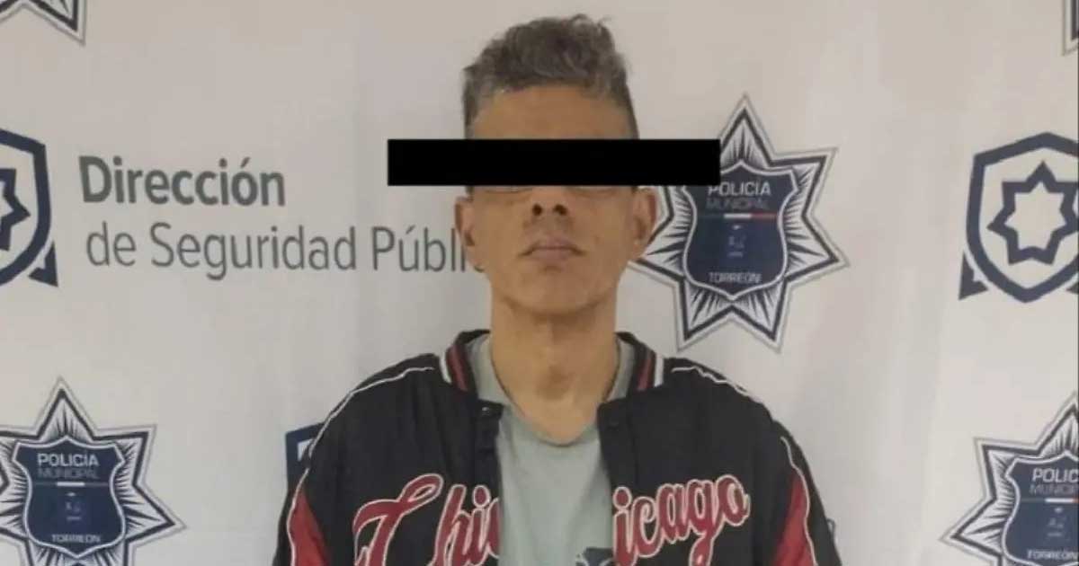 Hombre detenido en Torreón.