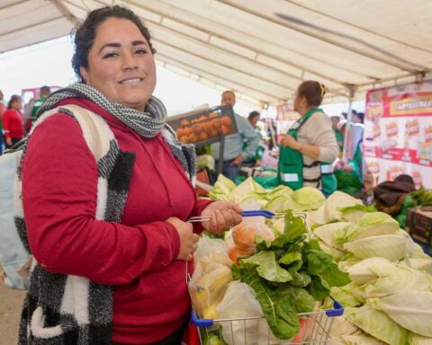 Mujer en el Mercadito de Mejora Coahuila en Ramos Arizpe.