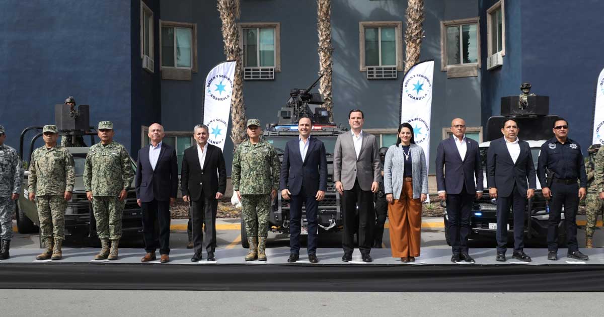 Gobernador Manolo Jiménez, fiscal general Federico Fernández y fuerzas de seguridad.
