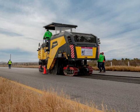 Obras en la carretera 57.