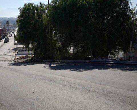 Vista de la calle rehabilitada en Ramos Arizpe.