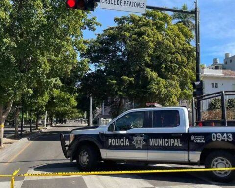 Patrulla de la Policía Municipal en Culiacán, Sinaloa.