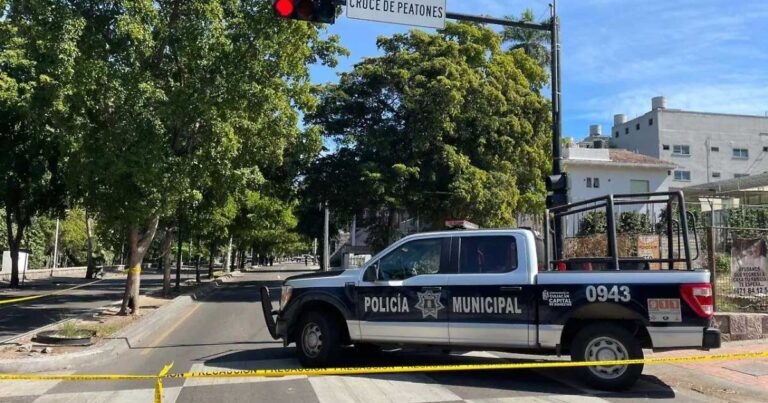 Patrulla de la Policía Municipal en Culiacán, Sinaloa.
