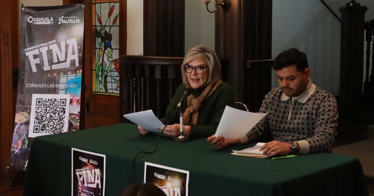 Conferencia de prensa para anunciar la convocatoria para el FINA 2026 en Saltillo.