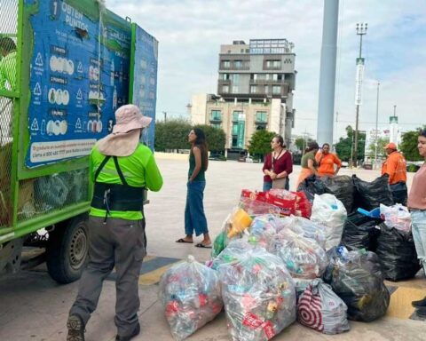 Recolección de residuos para reciclar en Torreón.