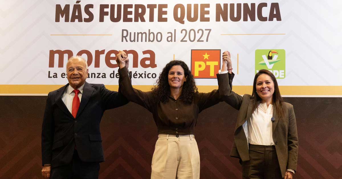 Dirigentes nacionales de Morena, PT Y PVEM.