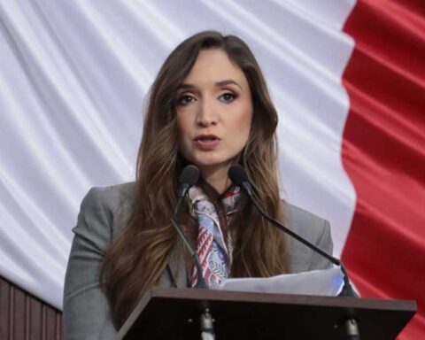 Edna Dávalos, diputada local de Coahuila, en tribuna.