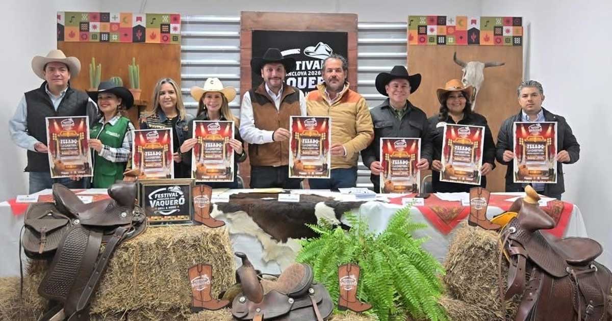 Presentación del Festival Vaquero en Monclova.