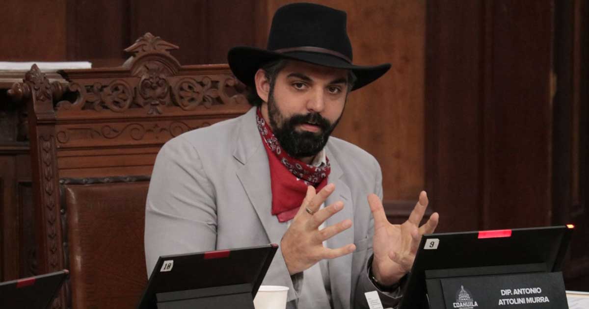 Antonio Attolini, diputado de Morena en Coahuila.