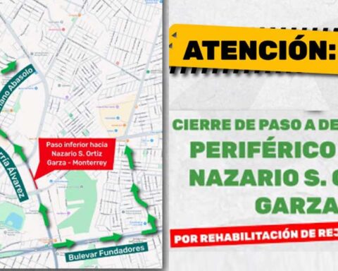 Mapa del cierre en Saltillo.