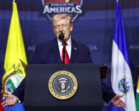 Donald Trump en cumbre internacional.