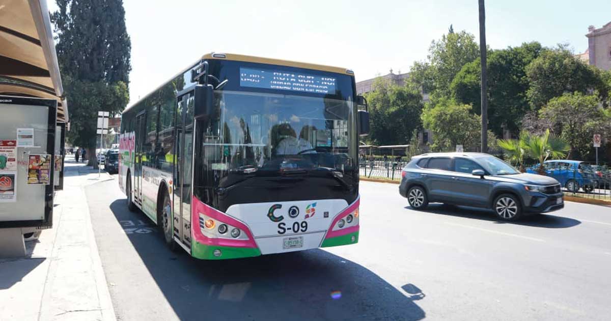 Autobús de Aquí Vamos Gratis en Saltillo.