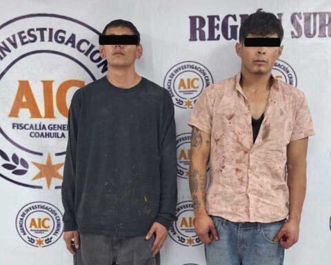 Hombres detenidos por homicidio en Saltillo.