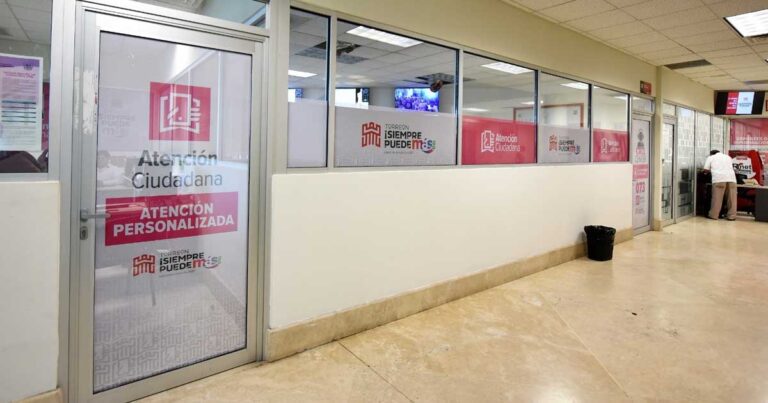 Exterior de la oficina de Atención Ciudadana en Torreón.