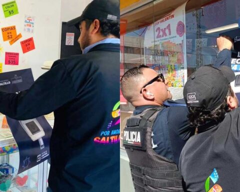 Policías en Saltillo.
