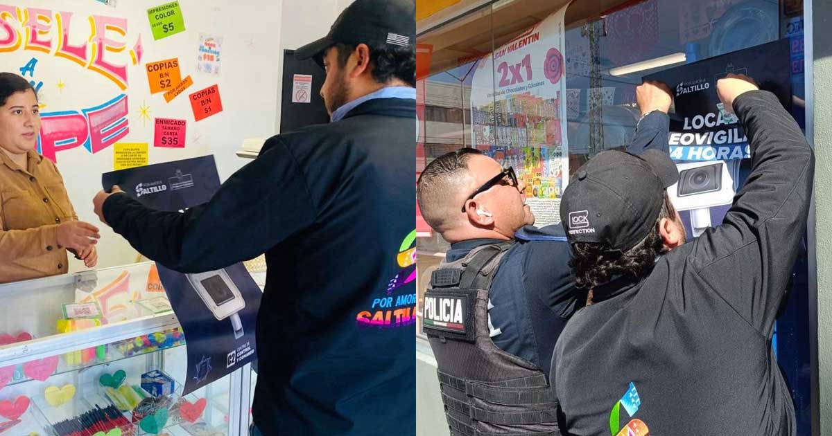 Policías en Saltillo.