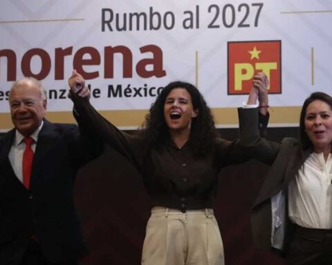 Dirigentes nacionales del PT, Morena y PVEM.
