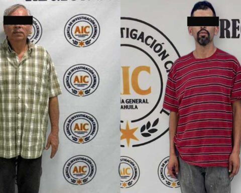 Padre e hijos detenidos en Saltillo.