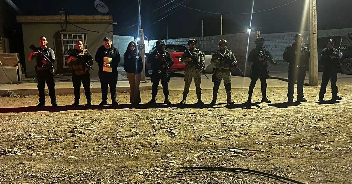 Elementos estatales en operativo en Coahuila.