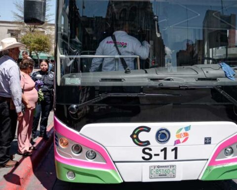 Unidad de Aquí Vamos Gratis, transporte público en Saltillo.