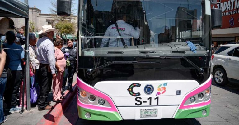 Unidad de Aquí Vamos Gratis, transporte público en Saltillo.