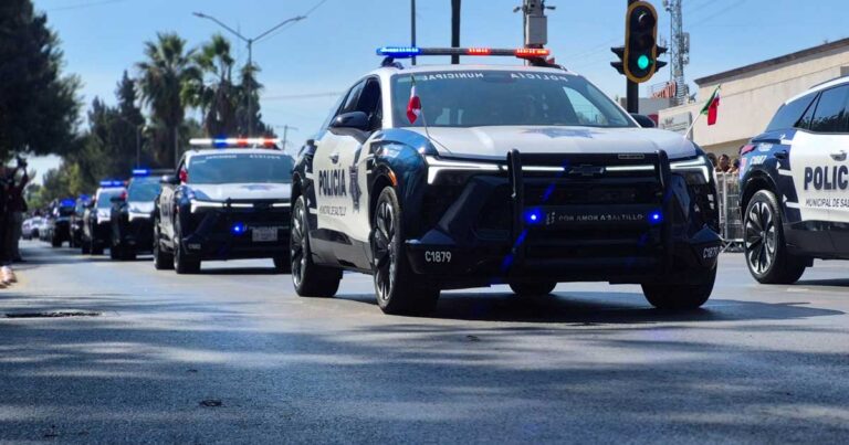 Patrullas de la Policía Municipal de Saltillo.