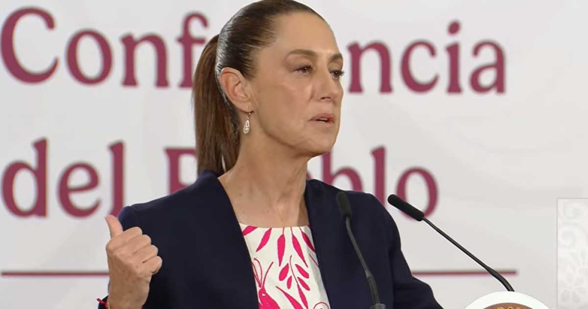 Claudia Sheinbaum en la conferencia de prensa matutina.
