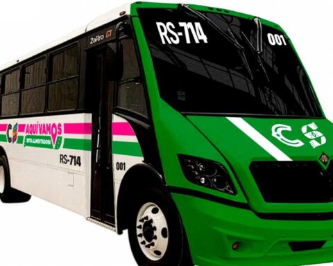 Unidad de transporte para la nueva ruta en Saltillo.