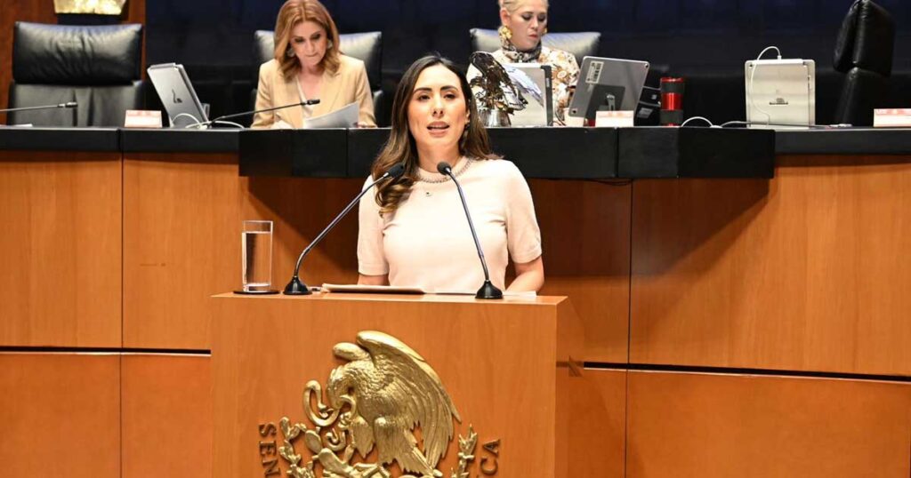 Cecilia Guadiana, senadora por Morena, en tribuna.