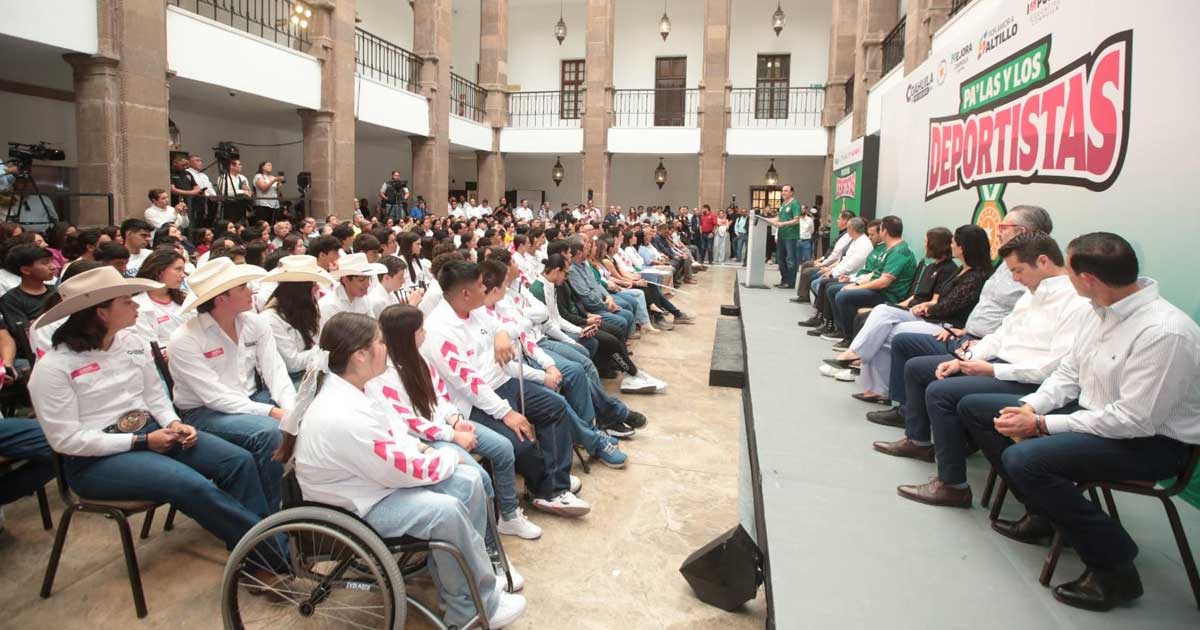 Evento de aooyo a deportistas en Coahuila,
