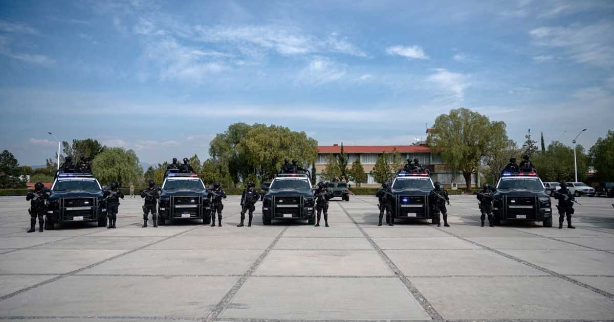 Patrullas y elementos de seguridad en Saltillo.