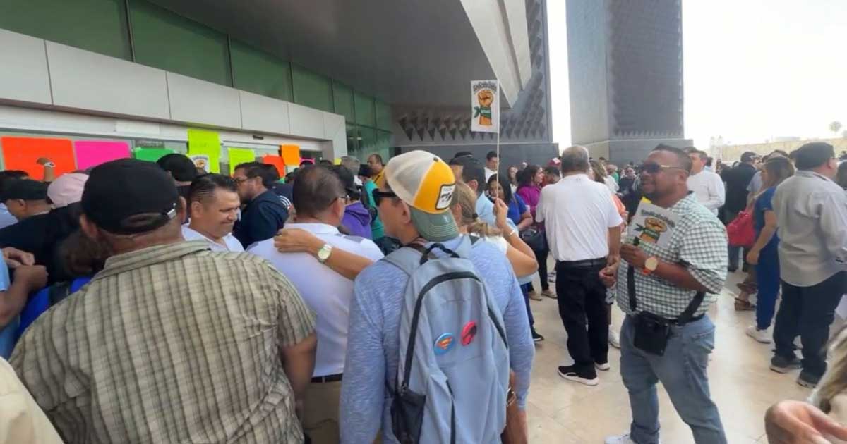 Trabajadores sindicalizados del Ayuntamiento de Torreón.